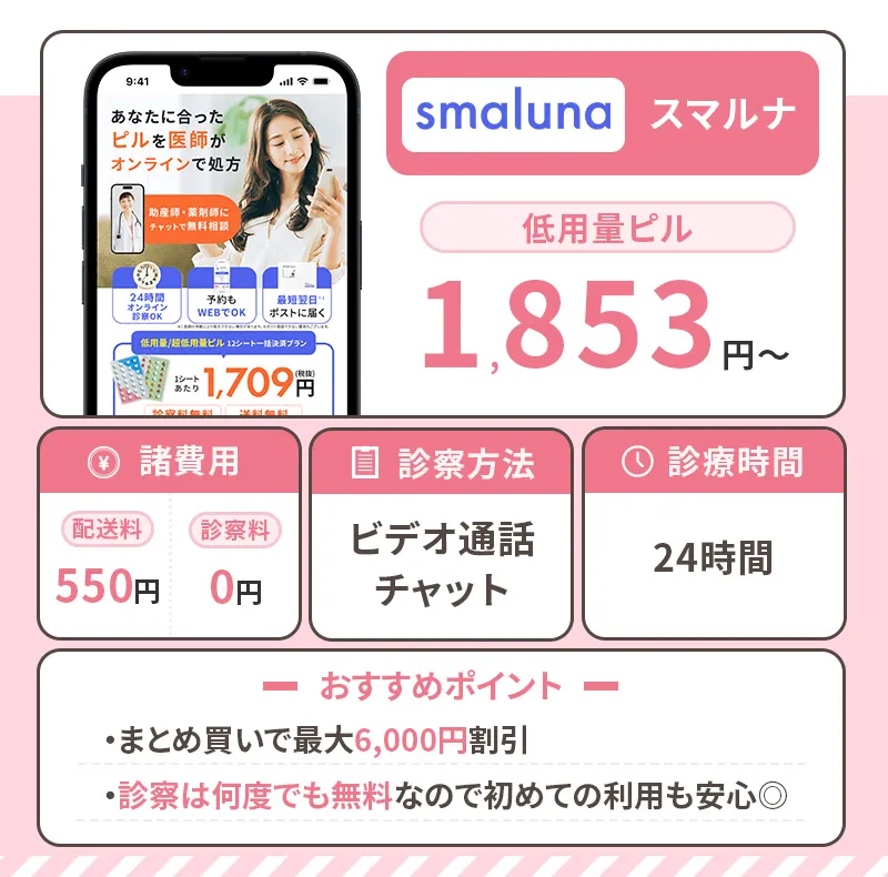 スマルナのピル処方まとめ