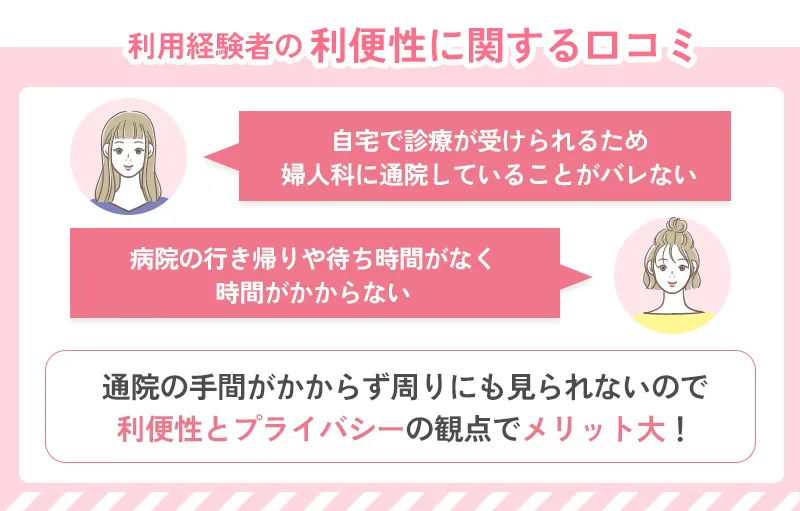 ピルのオンライン処方の利便性に関する口コミ