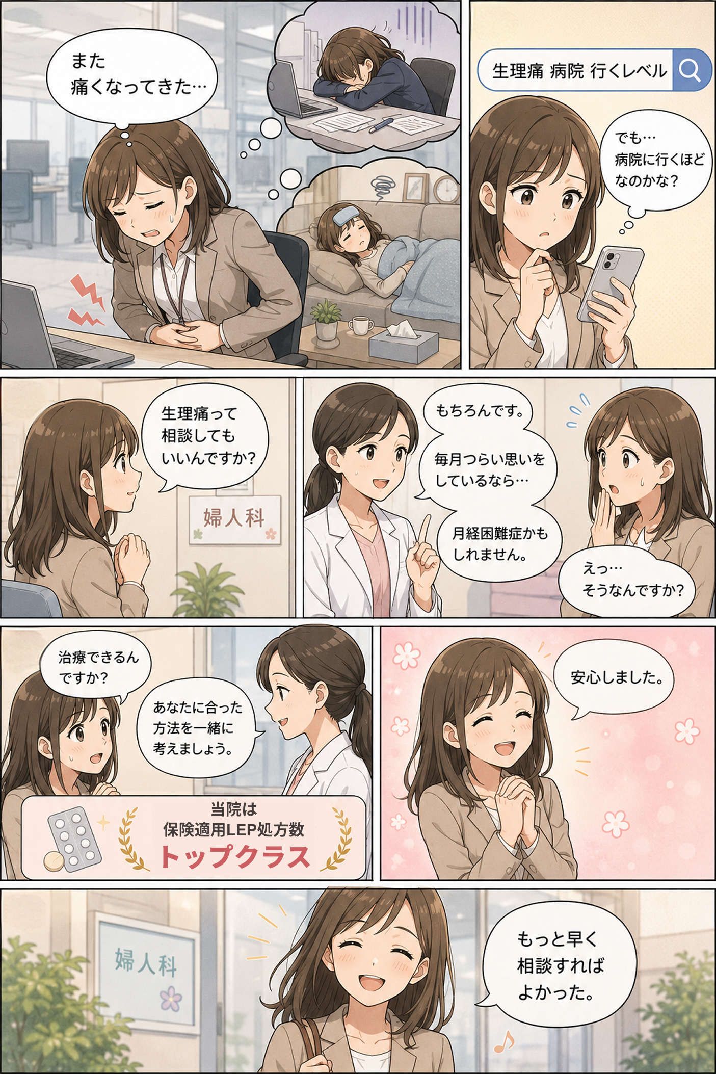 月経困難症まんが