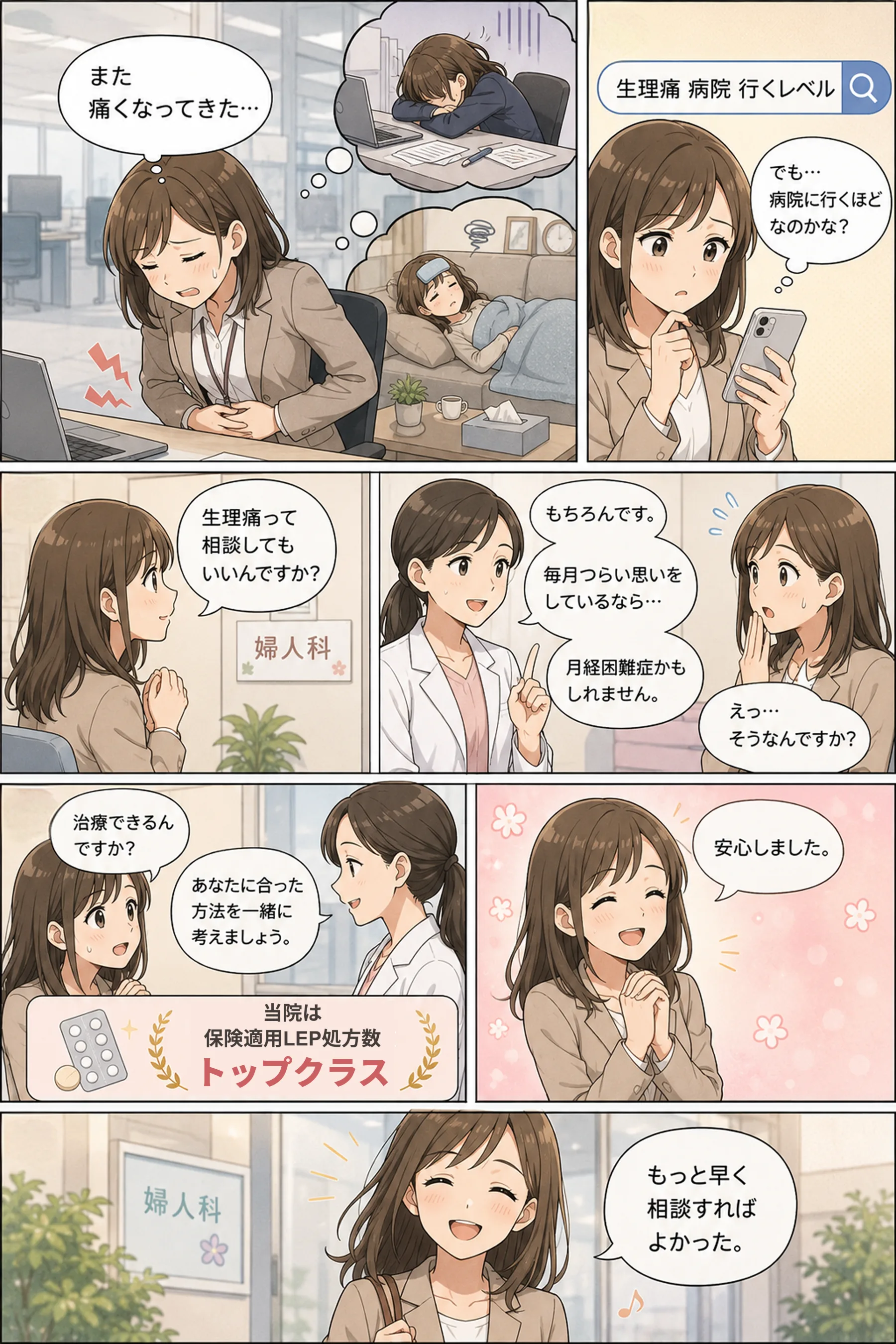 月経困難症まんが